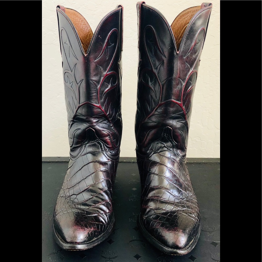 Men’s Lucchese America Alligator Cowboy Boots.